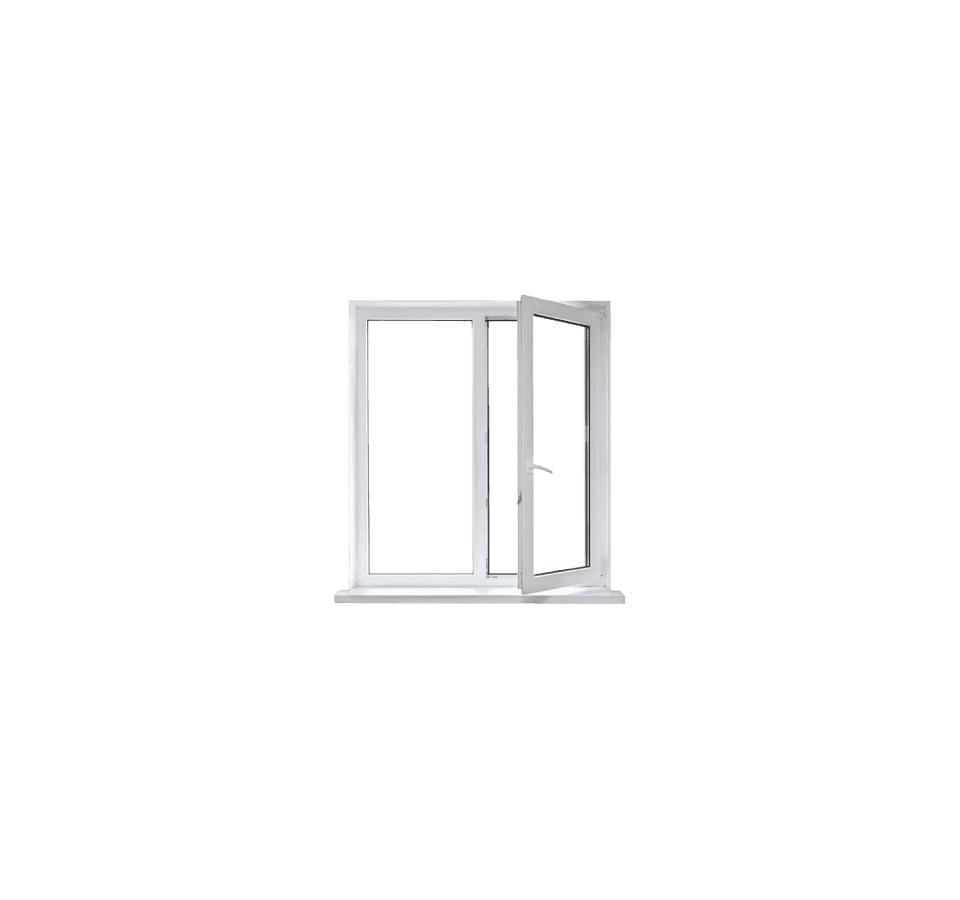 A white Casement window.